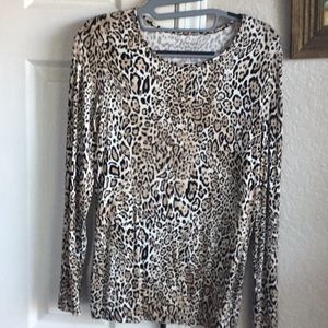 Chico’s animal print long sleeve top.